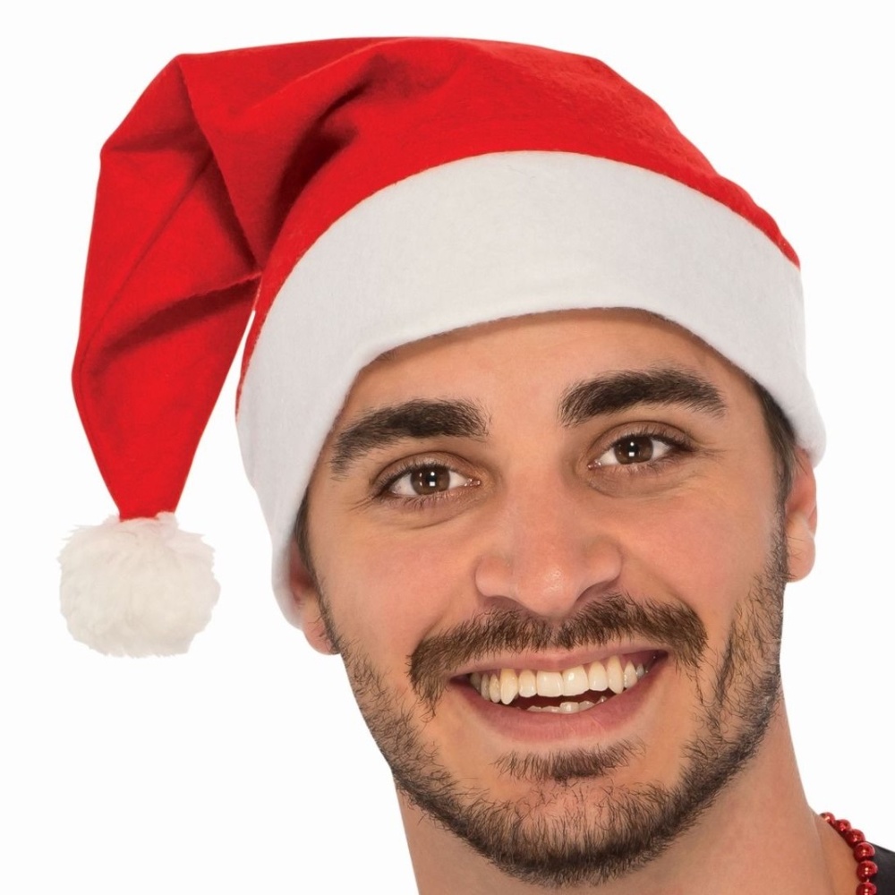Classic Santa hat - Santa Con or Christmas - Felt with Pompom - Easy and Fun